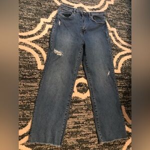 Chelsea & Violet High Waist Straight Leg Medium Wash Women’s Blue Jeans Sz 31